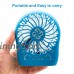 Portable USB Mini Fan  Adjustable 3 Speeds Personal Portable Desk Desktop Table Cooling Fan with LED Side Light Designed for Outdoor Activities Like Traveling  Camping  Boating  Picnic (Blue) - B07BM96H5J